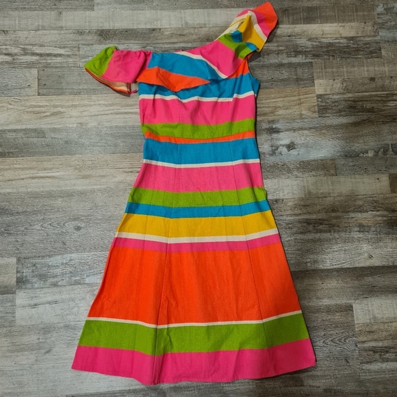 Julie Brown Colorblock Dress SZ 2 - Picture 1 of 6